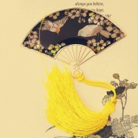 SF-3贝壳扇之黄莺与梅（黑）