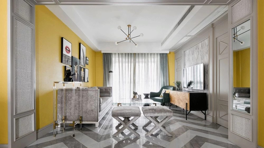 玄关是家的门面，原来地砖也可以铺的这么美~