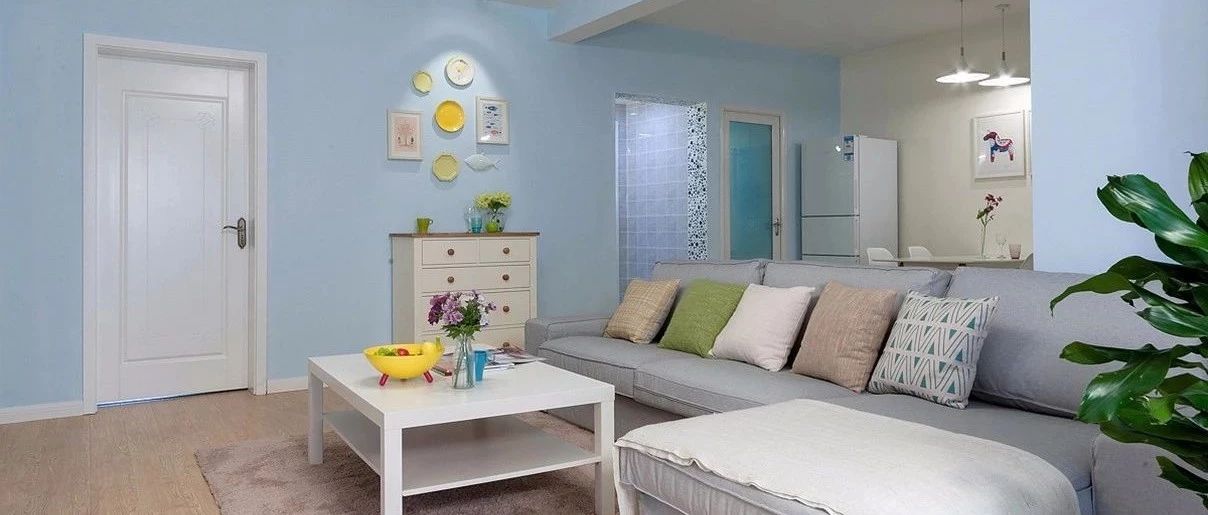 蓝色主调的家，安静优雅好气质！