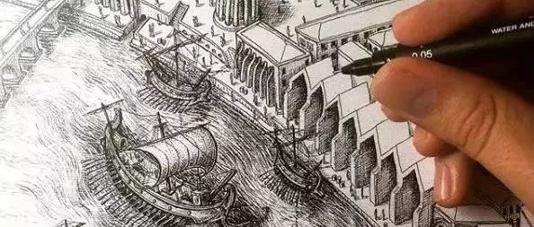 国外版“清明上河图”！2块钱的针管笔画出上亿的感觉......