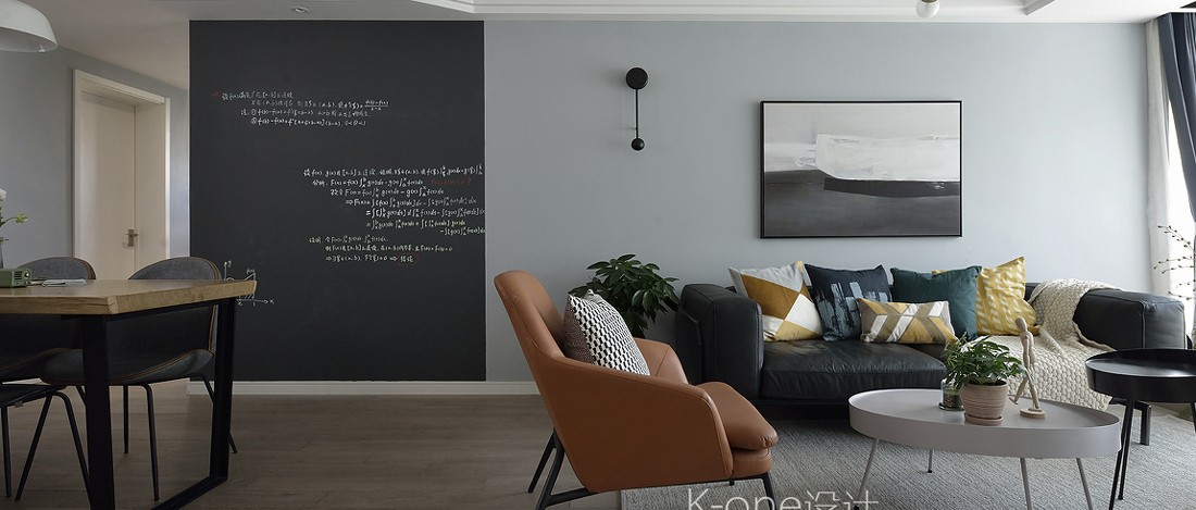 黑板墙这样设计，整个家仿佛美颜10级！